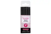 J Herbin: Pack of 6 Wax Gun Sticks - Black
