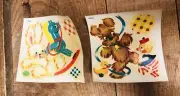 Vintage Meyercord Decal Nursery Puppy And Bunny