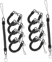 [MOBUTOFU] 10pcs Fishing Rope Turtle Keychain Range Coil Keychain with Clip Green Coil Wrist Keychain Rangefinder Range Spiral Keychain Coiled Key Chain Landyard