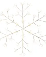 Gerson 20in Diameter Battery Operated Firecracker LED Lighted Hanging Snow Flake