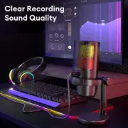 USB Desktop RGB Microphone ME6P For Recording Studio Esports Game PC Phone Live