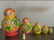 Russian Nesting Dolls Beautiful Set!! 5 Pieces Matte Finish