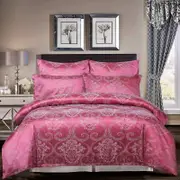 Bedding King 500TC Jacquard 3 Pcs Comforter Set Design - Damask Pink Double