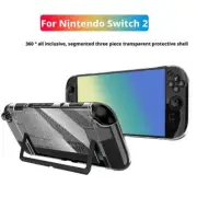 for Switch 2 Game Console Protective Case TPU+PC Split Pattern Transparent E2L6