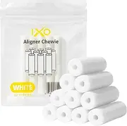 IXO Aligner Seater Chewies for Invisalign Aligners, Unscented, Bulk Pack in Resealable Bag (10 PCs) (White)