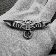 Jtgg 1PC New German Eagle Iron Cross Wreath Military Army Brooch Pin Backpack Hat Bag Collar Lapel Pin Badges 4