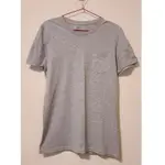 NET 灰色 口袋 圓領 修身 短袖 上衣 T恤 T-SHIRT TEE 越南製