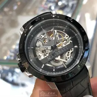 MASERATI手錶, 男女通用錶 46mm 銀黑圓形精鋼錶殼 黑色鏤空, 運動錶面款 R8821119007