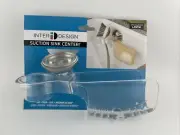 interDesign Plastic Suction Sink Center Caddy for Sponge & Brush