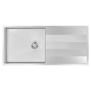 Abey Lugano Single Bowl & Drainer - Stainless Steel