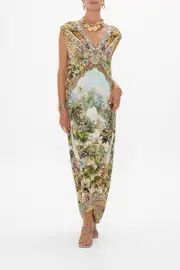 SLEEVELESS DRAPE BACK DRESS VIEWS OF THE VALLEY