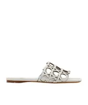 Ferragamo Cut-Out Slides US9.5,US7 optical white