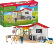 Schleich Farm World ? 43-Piece Veterinarian Kit for Kids, Vet Playset with Vet D