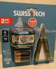 Swiss + Tech LED Headlamp And 12 In 1 Multi tool