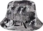 [N-X] Fashionable Personality Bucket hat Women Summer Casual Streetwear Sun hat Big Brim Foldable Beach Fisherman hat