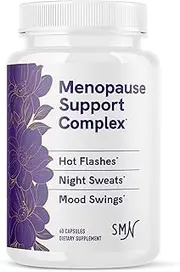 Smoky Mountain Naturals Estro-Aid: Estrogen-Free Menopause Supplements. 60 Capsules (2 Month Supply) DIM Supplement, Black Cohosh, Wild Yam, Chrysin & Red Clover. for Estrogen Balance, PMS & Weight Loss. Non-GMO & Vegan