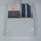 Montana White 60"W x 63"L Light Filtering Pair Tab Top Curtain-Free Ship(A6)