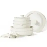 9-Pc Granite Nonstick Cookware: Removable Handle Set
