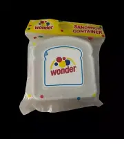 2006 Wonder Bread Dotted Plastic Sandwich Container Square School Lunch Box NEW