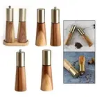 Salt and Pepper Grinder Set Wooden Salt Mills for Travel Outdoor Kitchen