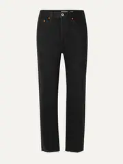 [RE/DONE] RE/DONE - 70s High Rise Stove Pipe Straight-leg Jeans - Black - 28 28 Black