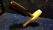 Unique handmade anti gravity floating wine bottle holder, Wine Glass shaped