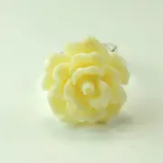 Flower Resin Bead RING adjustable from Size 6 1/2 Handcrafted