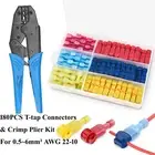 T Tap Wire Connectors Crimper Auto Quick Splice Disconnect Male Spade Terminals