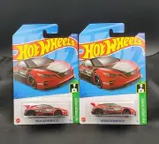 2022 Hot Wheels Nissan Leaf NISMO RC_02 #100 Glossy Red - Set of 2