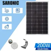 12V 200W Solar Panel Mono Home Fixed Caravan Camping Power Battery Charging