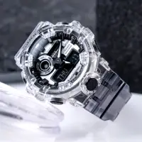 在飛比找momo購物網優惠-【CASIO 卡西歐】G-SHOCK 透明動感耐衝擊運動雙顯