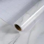 40cmx3m White Marble Peel and Stick Wallpaper 3d Faux Granite Glossy Contact Paper Self Adhesive Removable Waterproof Kitchen Vinyl Wrap for Cabinets Modern Stick on Wallpaper Furniture Countertop DIY