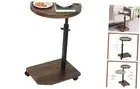 Adjustable C Table End Table, Side Table C Table with Wheels,360° Rotatable
