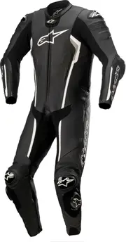 Alpinestars Missile V2, leather suit 1pcs. , color: Black/White , size: 52