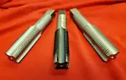 1"-12 NF 3Pc Tap Set Irwin Hanson 2666 Taper Plug Bottom Carbon Steel USA