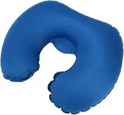 [EZONEDEAL] On Air Adjustable and Inflatable Neck Pillow, Airplane Pillow and Cervical Neck Pillow for Kids + Adults, Inflatable Travel Pillow with Neck Support (Dark Blue)