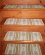 4 = Step 9" x 30" Wool Blend Carpet Stair Treads .