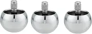 Byttlerom 3X Tippe Top Metal Flip Over Top Stainless Steel Top Amazing Toy Gift, Silver