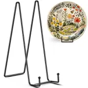 4 Pack 12 Inch Large Plate Stands/holder for Display - Metal Picture Frame Ho...