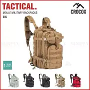 Crocox Military Tactical Backpack Molle Bag Rucksack Canvas Army Pouches Hiking