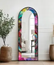 Kaleidoscope Fusion Rings – Abstract Floor Mirror