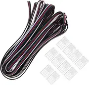 NUOBESTY 2sets Rgbw LED Strip Connectors Solderless Connectors for Easy Installation of LED Light Strips Compatible Flexible Use for Home and Decoration 10pcs*2