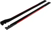 New W205 Side Skirts Extension Rocker Splitters Winglet Wings Compatible for Mercedes Compatible for Benz W205 W204 W203 W212 W213 W117 W176 Body Kit(Black red)