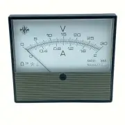 0-30VDC 0-2A 9X9CM DUAL PANEL METER VOLTMETER AMMETER MOD 368 ICE
