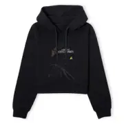 Edward Scissorhands Poster Women's Cropped Hoodie - Black