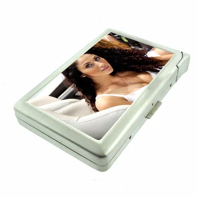 Dubai Pin Up Girls D11 Cigarette Case with Built in Lighter Metal Wallet