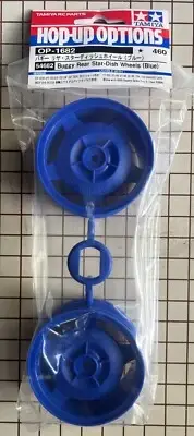 Tamiya RC Buggy Rear Star-Dish Wheels in Blue # 54682