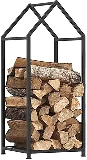 Firewood Holder，Firewood Rack Outdoor， Lumber Log Holders,Wrought Iron Firewood Holder Wood Storage Shelf,Fire Wood Rack Stacking Racks(L - Height 90 cm (35 3/8"))