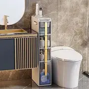 Floor Standing Cabinet Unit Bathroom Storage, Waterproof Coner Shelf, Narrow Storage Organizer, Laundry Room Cabinets Multifunctional Floor Cabinet for Home Office, Living Room (Size : 4 Floors)