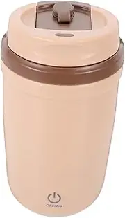 AUTSUPPL Magnetic Stirring Cup Electric Cup Battery 400ml Stainless Steel Reusable for Protein Shakes Coffee